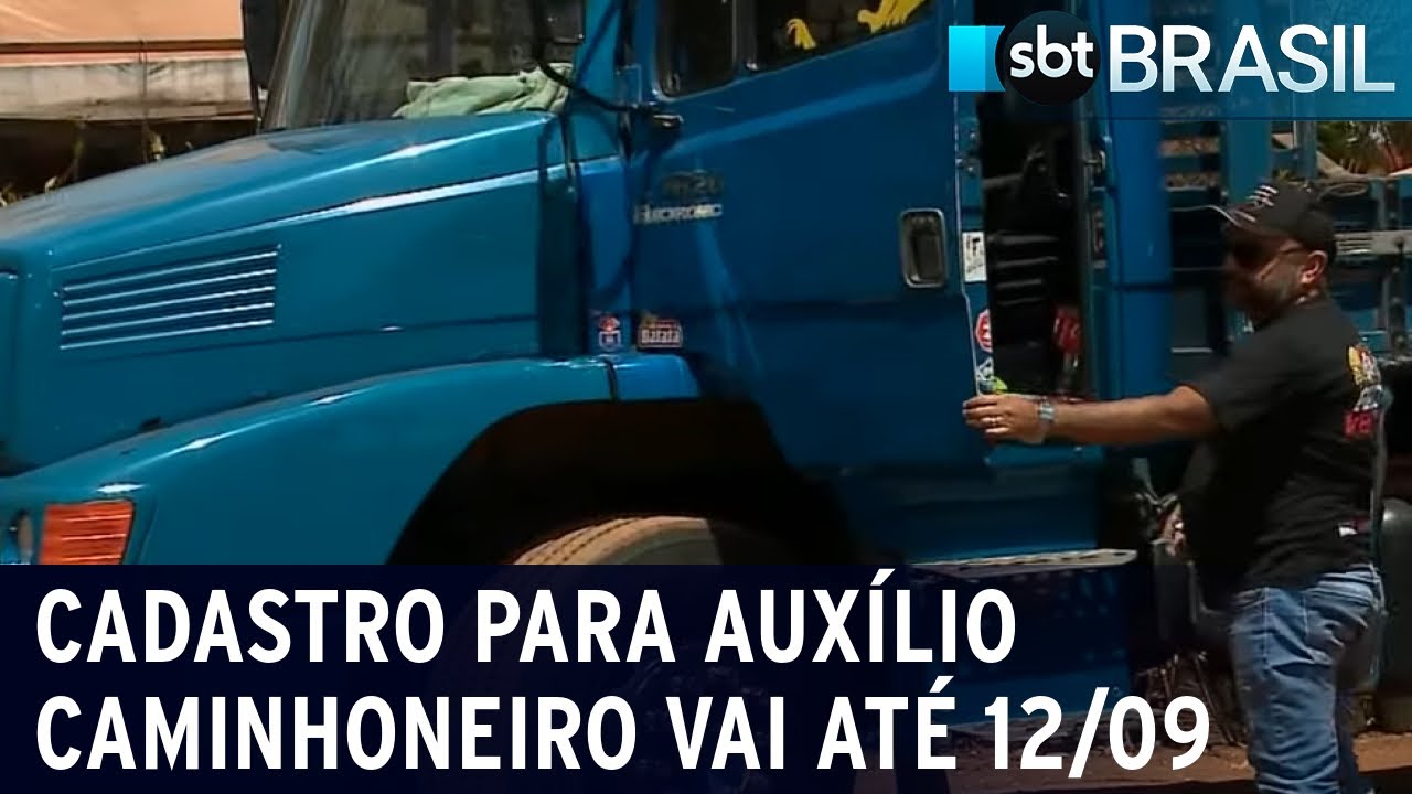 Cadastramento para auxílio caminhoneiro vai até 12 de setembro | SBT Brasil (10/09/22)