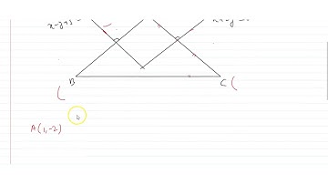 The equations of the perpendicular bisectors of the sides `AB & AC` of a triangle `ABC` are `x-...