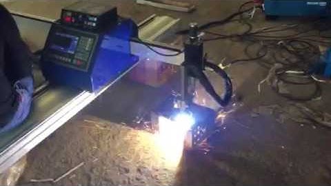 LINKCNC Protable cnc plasma cut thick metal work video