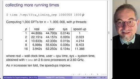Parallel Fast Fourier Transforms and Parallel Sorting Algorithms