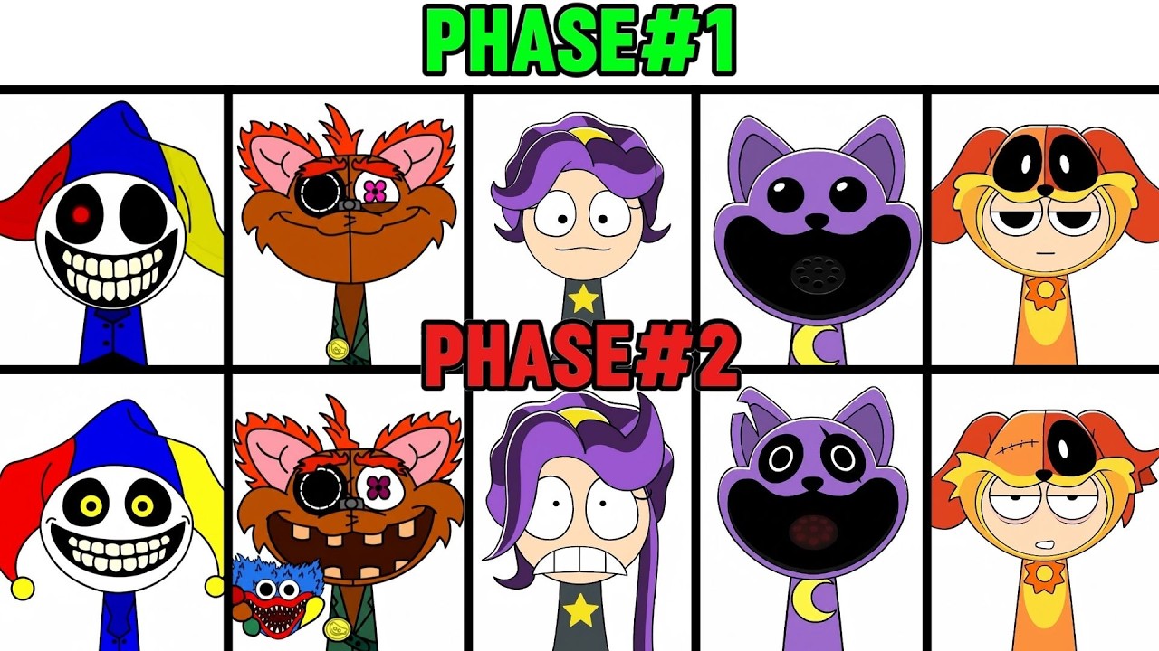 Sprunki OC All Poppy Playtime 5 Phase 1 to Phase 2 | Game Animation