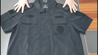 Black Security Uniform Overview | Summer Short Sleeve Shirt & Pants Set