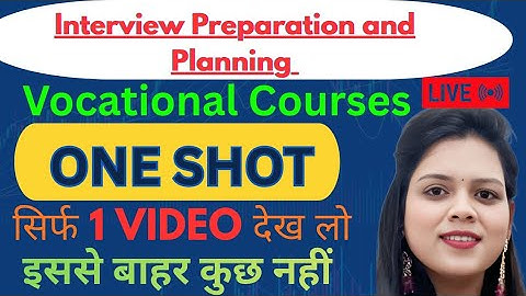 Interview Preparation & Planning One Shot Video | Vocational Courses 3rd Semester|Lucknow University
