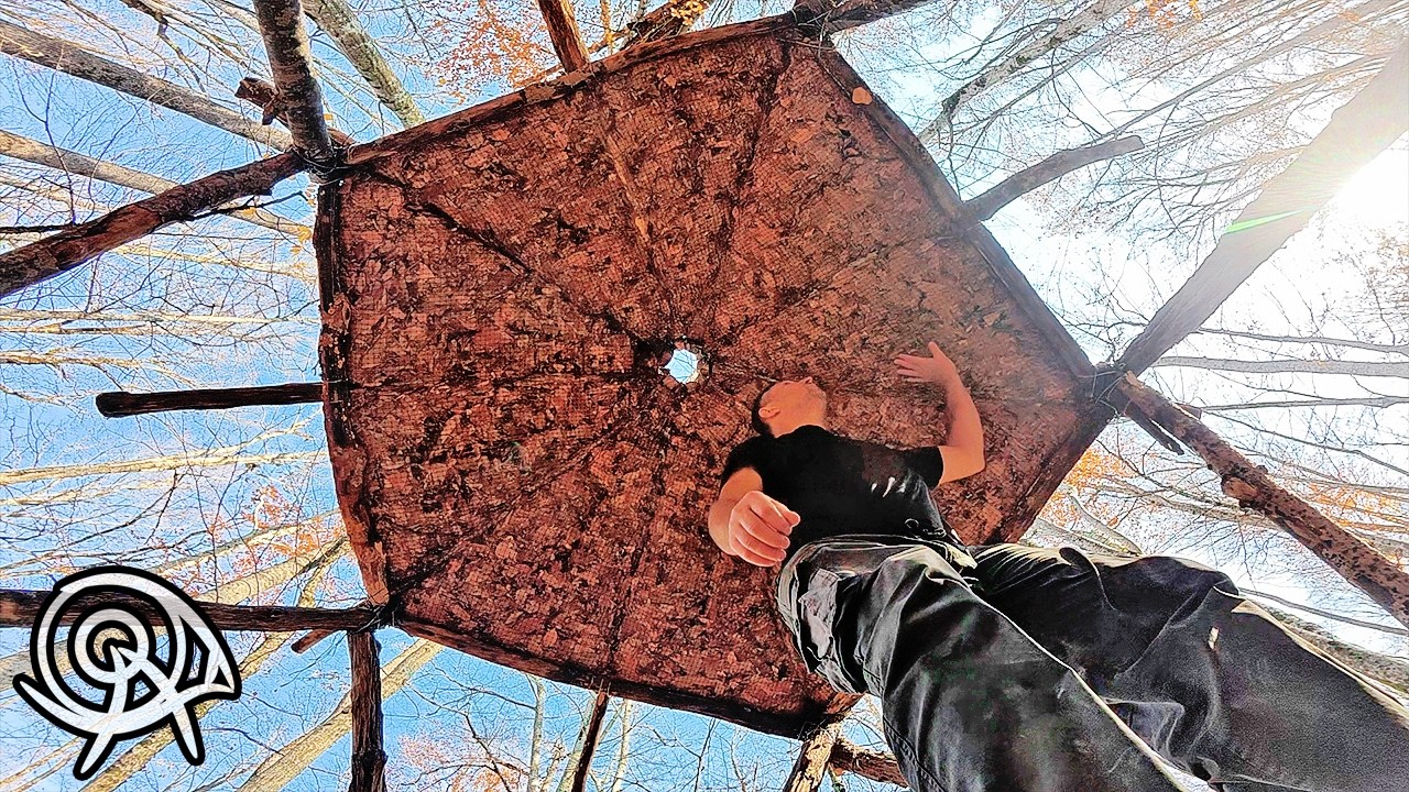 Один в глуши: строю горное бушкрафт-укрытие | Утепление крыши