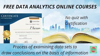 Free Online Data Analytics Course | Educba Certification | Courses for all students
