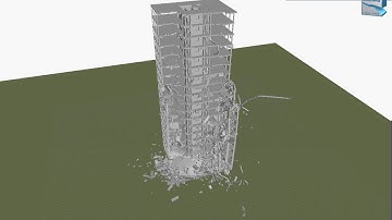 INACHUS - Structural analysis of a High-rise Building, Explosion Scenario, Location 1