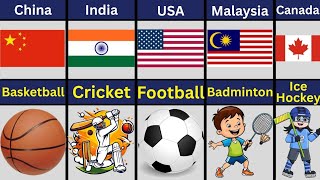 The most popular sports by Country | 20 major countries | 