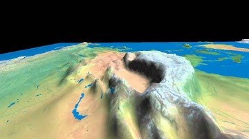 Rendered Earth terrain flyover demo