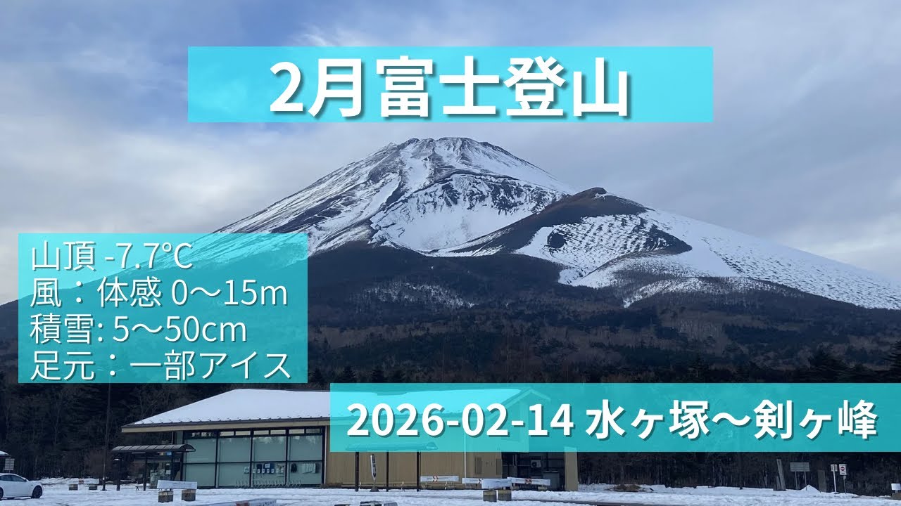 「2月富士登山」　2026-02-14 水ヶ塚〜剣ヶ峰