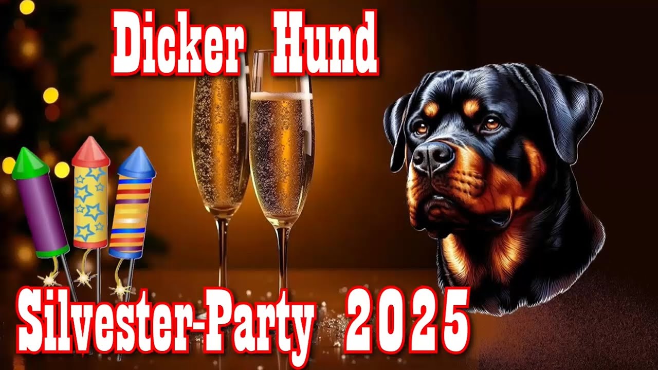 Dicker Hund Silvester-Party 2025