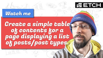 Table of Contents component in Etch