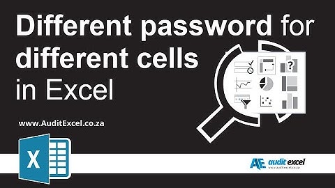 Different password for each Cell in Excel sheet