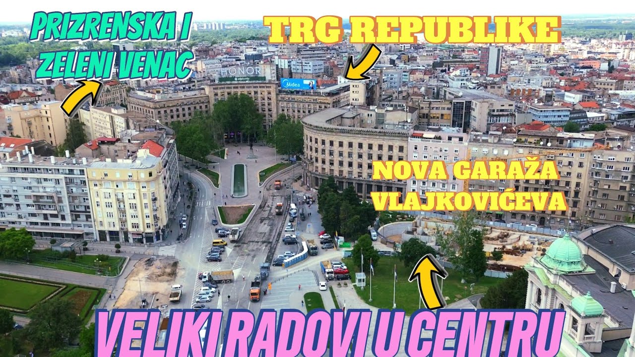 NOVO Garaža Vlajkovićeva,Skupstina,Trg Republike,Prizrenska i Zeleni Venac,Terazijska Terasa#beograd