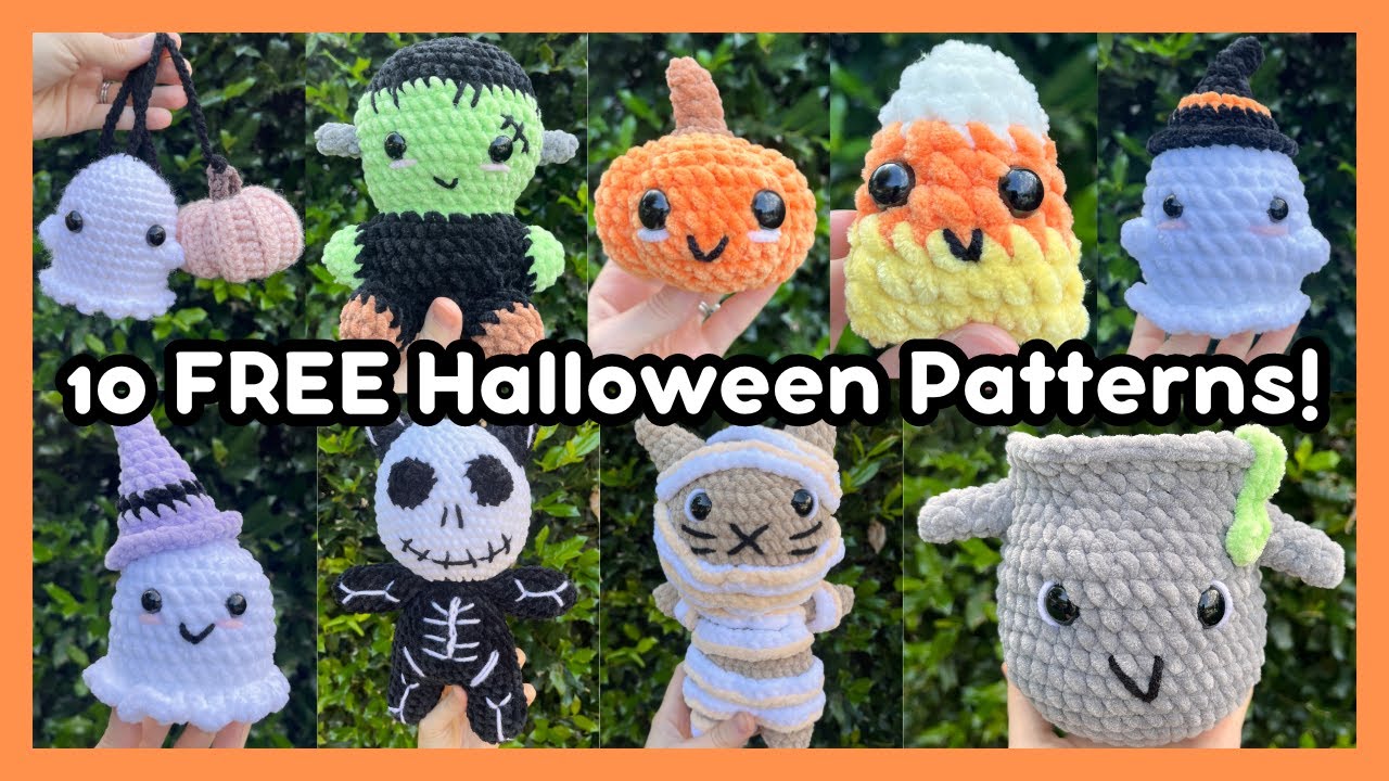 Trying 10 FREE Halloween Crochet Amigurumi Patterns!🎃 Cute market plushie ideas, cozy crochet & chat