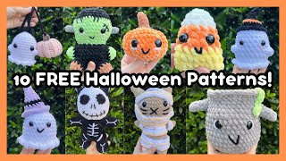 Trying 10 FREE Halloween Crochet Amigurumi Patterns!🎃 Cute market plushie ideas, cozy crochet & chat