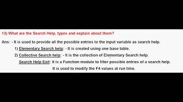 What are the Search Help  types and explain about them