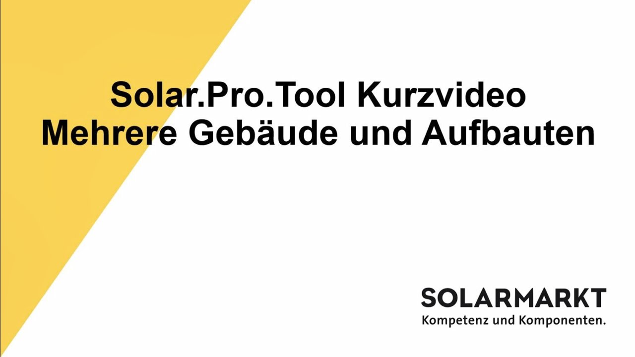 Solar.Pro.Tool - Mehrere Gebäude und Aufbauten zeichnen - YouTube