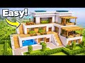 How To Build A Large Modern House In Minecraft! 🔥