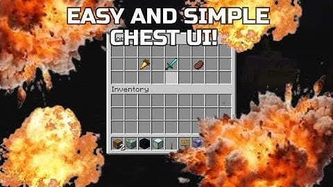 Easy chest UI in Minecraft Using only command blocks (No Mods!!)