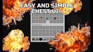 Easy chest UI in Minecraft Using only command blocks (No Mods!!)