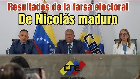Estos son los resultados de la farsa electoral de Maduro en Venezuela...