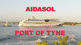 Costa Cruise Ship Aidasol Arriving In Port Of Tyne Newcastle 2022