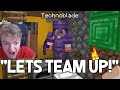 Technoblade finds TommyInnit base under his house and teams up with Tommy - Dream SMP