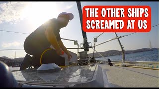 Sailing Greece Pt. 3 - Kythnos to Siros on a 50 Foot Yacht - Troubles Docking