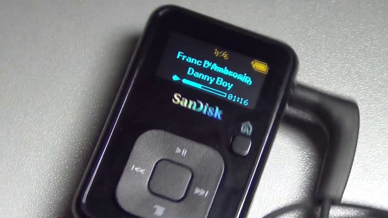 sansa sandisk mp3 player battery life