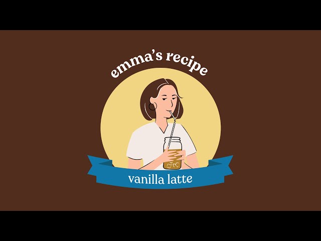 how to make a vanilla latte (with emma chamberlain) class=