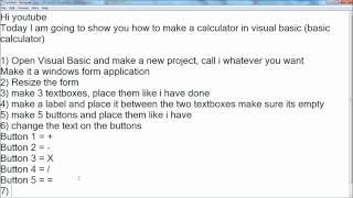 How to make a calculator in visual basic