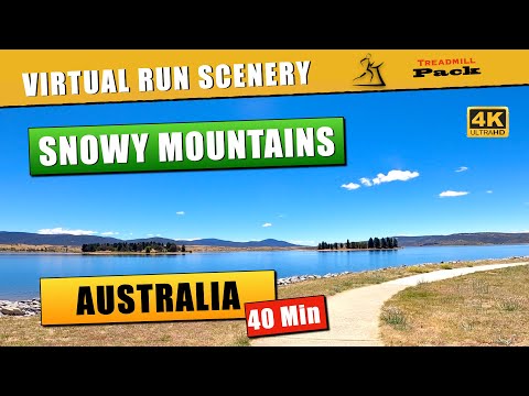 Virtual Run 40 min Snowy Mountains  Australia 4K