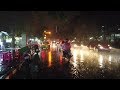 Rainy Walking in Bangkok at Night Scene | Rainy Season in Thailand