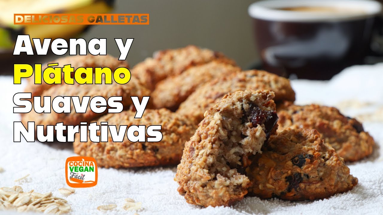 Galletas de AVENA y PLÁTANO que te sorprenderán! Suaves, nutritivas y deliciosas.