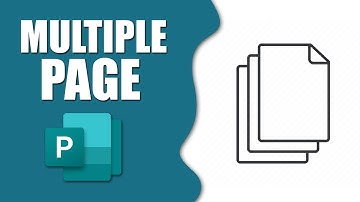 How to create multiple pages in Microsoft publisher