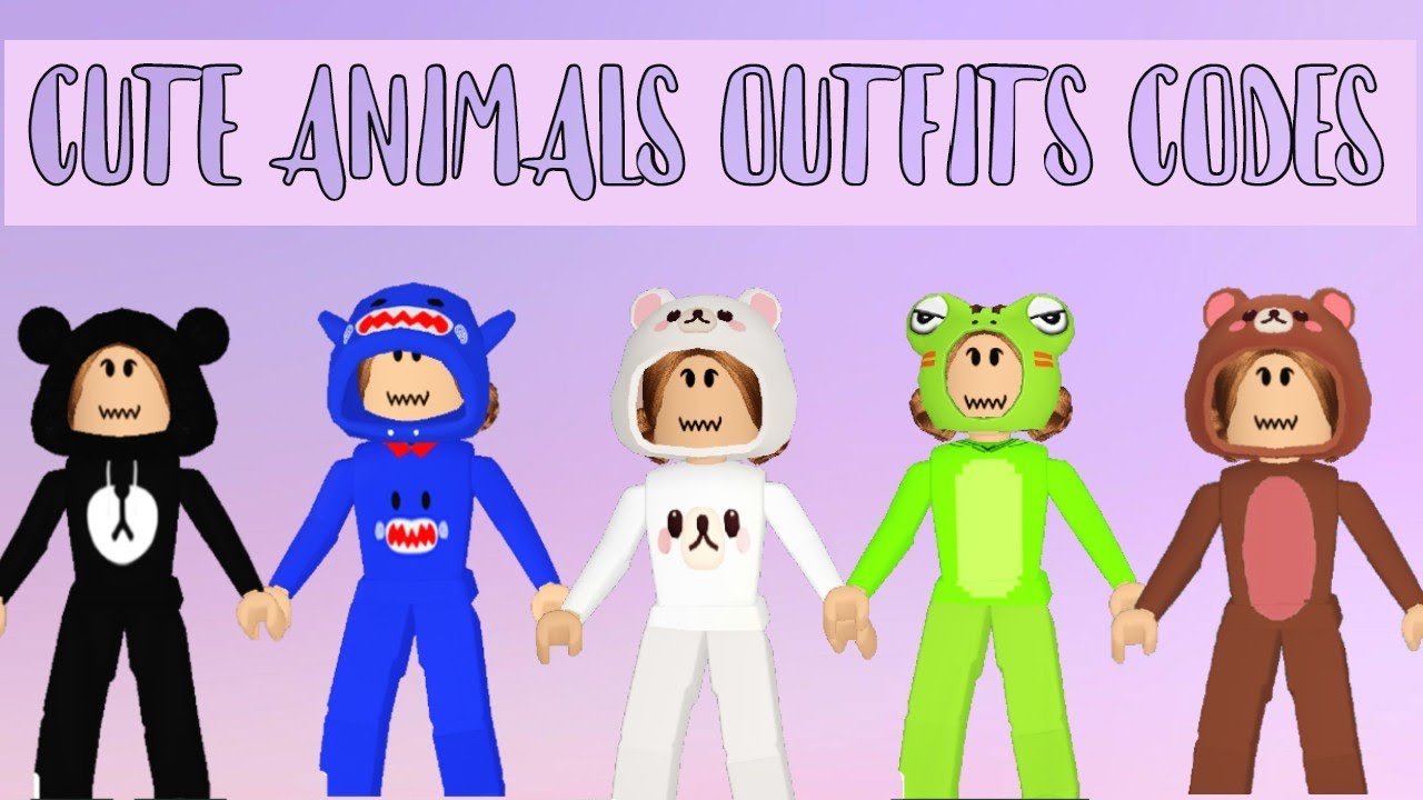 roblox animal outfit codes