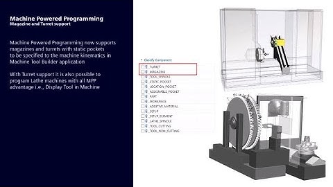 Machine Powered Programming Magazine and Turret support in NX CAM