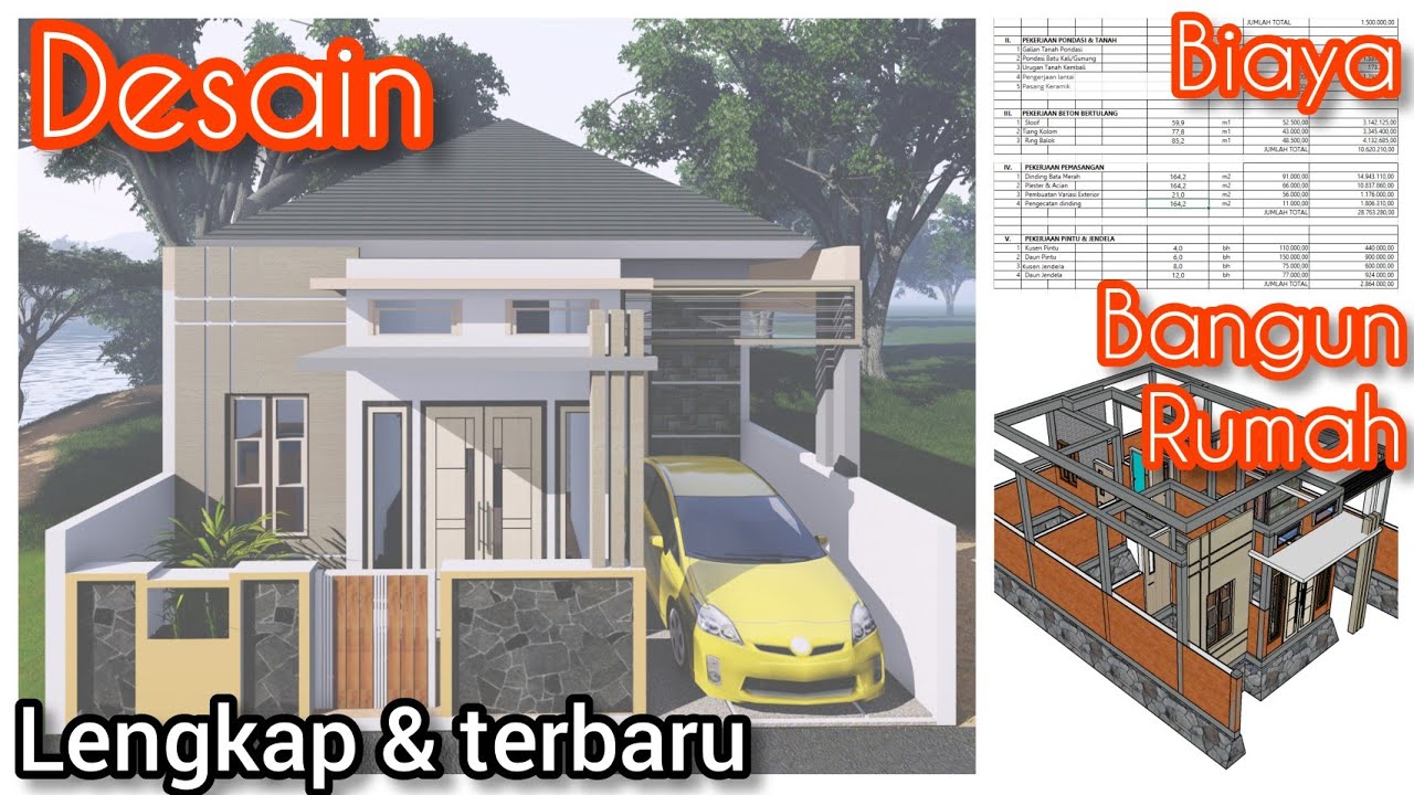 BIAYA BANGUN RUMAH TERBARU DESAIN RUMAH 7X10 METER 3 KAMAR YouTube