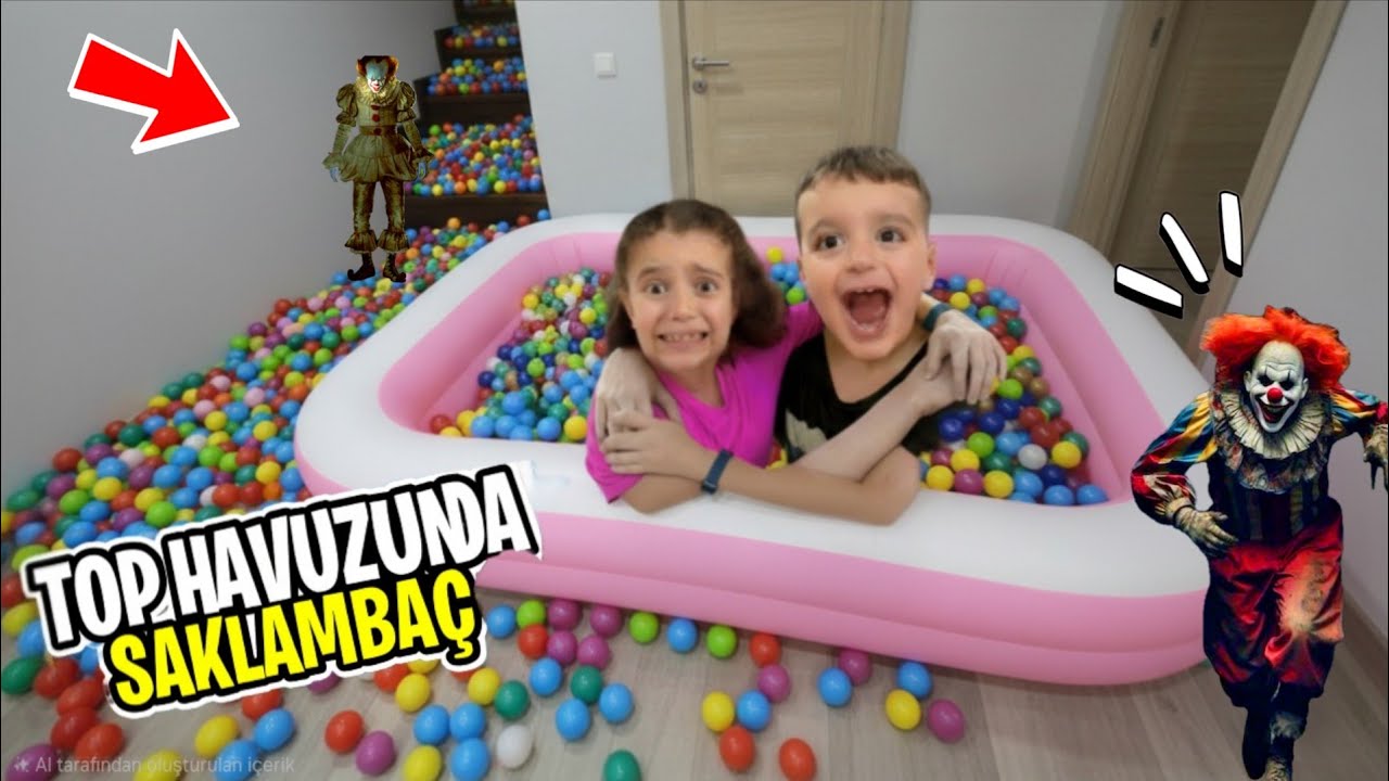 POYRAZ ELİF EVDE DEV TOP HAVUZU KURDU EYVAH!!