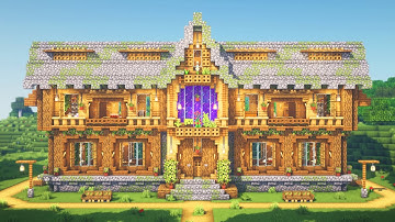How to Build the Ultimate Wooden House + Interior in Minecraft • Tutorial