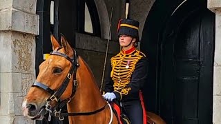 A NEW King's Guard! The KING'S TROOP Royal Horse ARTILLERY arrive at Horse Guards!