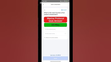 Marina Protocol Quiz Answer - 03 May | Marina Protocol Today Answer | Free Crypto 2025 | #Shorts