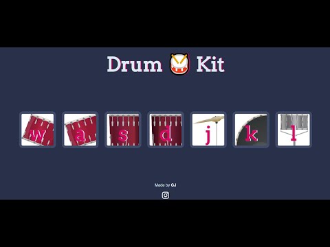 Drums using HTML, JAVASCRIPT, CSS
