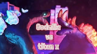 Godzilla vs titan x | stop motion battle clay animation 
