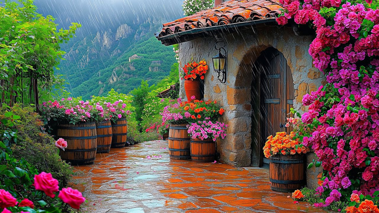 99% глубокое исцеление разума с помощью дождя и пения птиц ~ Просто послушайте 3 минуты, чтобы ис...