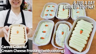 TRENDING CARROT CAKE W/ CREAM CHEESE FROSTING for Business (Costing included)