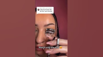 HOW TO EASILY APPLY STRIP LASHES WITH CURLERS 💖 #lashtutorial #shortsvideo