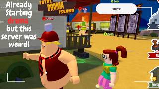 Already starting DRAMA but they were all WEIRD and SHAD in Total Drama Island Roblox (DRAMA,FUNNY)