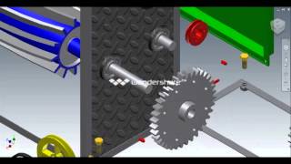 animasi mesin crusher inventor