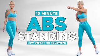 15 Min Smaller Waist & Flat Belly Home Cardio Workout All Standing
